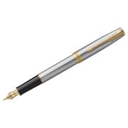 Ручка перьевая Parker «Sonnet Stainless Steel GT» черная, 1,0мм, подарочная упаковка