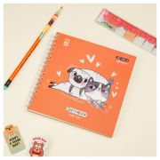 Скетчбук 60л., 150*150 MESHU «Амурная история», на гребне, выб.лак, soft-touch, 120г/м2
