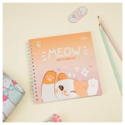 Скетчбук 60л., 150*150 MESHU «Meow», на гребне, выб. лак, soft-touch, 120г/м2
