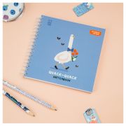 Скетчбук 60л., 150*150 MESHU «Quack-Quack», на гребне, выб. лак, soft-touch, 120г/м2