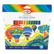 Фломастеры Гамма «Классические», 18цв., смываемые, картон. упак., европодвес