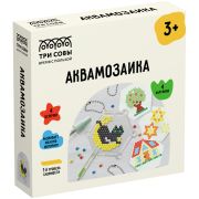 Аквамозаика ТРИ СОВЫ «Кошкин дом», набор инструментов, трафареты, картонная коробка 12*12см