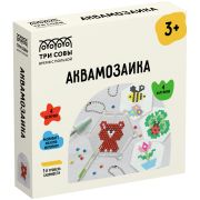 Аквамозаика ТРИ СОВЫ «Лесная поляна», набор инструментов, трафареты, картонная коробка 12*12см