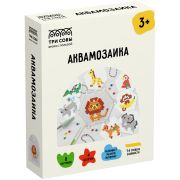Аквамозаика ТРИ СОВЫ «Зоопарк», набор инструментов и аксессуаров, трафареты, картонная коробка 11*14см