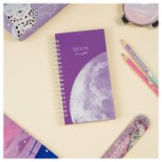 Записная книжка 95*175мм 96л. на гребне MESHU «Moon light», матовая ламинация, твердая обложка, выборочный УФ-лак