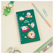Записная книжка 95*175мм 96л. на гребне MESHU «My cute day», матовая ламинация, твердая обложка, выборочный УФ-лак