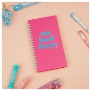 Записная книжка 95*175мм 96л. на гребне MESHU «No bad days», матовая ламинация, твердая обложка, выборочный УФ-лак
