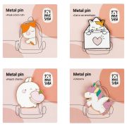 Набор металлических значков MESHU «Cute animals», эмаль, 4шт