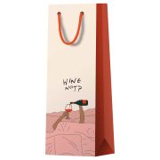 Пакет подарочный 12*36*8,5см MESHU «Wine not», глянцевая ламинация, под бутылку