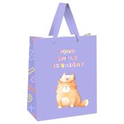 Пакет подарочный 26*32*12см MESHU «You are special», выб. лак, белый крафт