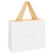 Пакет подарочный 23*18*10см MESHU «Monocolor. White», отд. фольгой, матовая ламинация