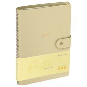 Записная книжка А5 96л. ЛАЙТ, кожзам, скрытый гребень, Greenwich Line «Pastel. Yellow», блок в линию