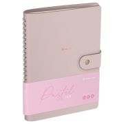Записная книжка А5 96л. ЛАЙТ, кожзам, скрытый гребень, Greenwich Line «Pastel. Pink», блок в линию