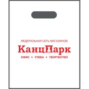 Пакет ПВД с вырубной ручкой «КанцПарк», белый, 50*40*4