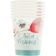 Стаканы бумажные MESHU «Сute bunny», 200мл, 6шт.