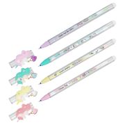 Ручка гелевая стираемая MESHU «Lovely unicorn» синяя, 0,5мм, корпус ассорти, с топпером