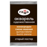 Акварель художественная Гамма «Старый Мастер» хинакридон сиена жженая, 2,6мл, кювета