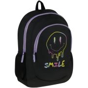 Рюкзак ArtSpace Classic «Smile», 40*29*18см, 2 отделения, 2 кармана, PU покрытие, уплотн. спинка