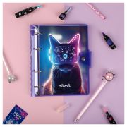 Тетрадь на кольцах 120л., А5, клетка MESHU «Miumiu», с пластиковой обложкой