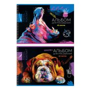 Альбом для рисования 40л., А4, на гребне BG «Animal portrat»