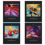 Тетрадь 80л., А5, клетка Greenwich Line «Classical art», глянцевая ламинация, sandy-touch лак, 70г/м2