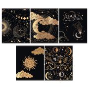 Тетрадь 48л., А5, клетка BG «Карты таро», матовая ламинация, тиснение фольгой