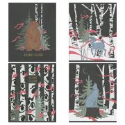 Тетрадь 48л., А5, клетка BG «Лесные сказки», матовая ламинация, тиснение фольгой, выб. лак