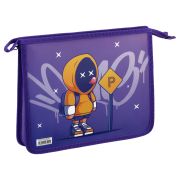 Папка для тетрадей 1 отделение, А5, ArtSpace «Street style», пластик, на молнии