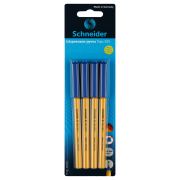 Набор шариковых ручек Schneider «Tops 505 F» 4шт., синие, 0,8мм, оранжевый корпус, блистер