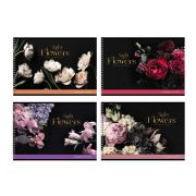 Альбом для рисования 40л., А4, на гребне BG «Night flowers», тиснение фольгой