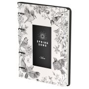 Тетрадь на кольцах А5, 80л. ЛАЙТ, кожзам, Greenwich Line «Spring song», тон. блок