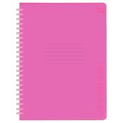 Тетрадь 48л., А5, клетка на силиконовом гребне, BG «Neon. Pink», пластиковая обложка