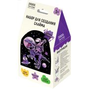 Набор для создания слайма ТРИ СОВЫ Slime party «Дино», фиолетовый, наполнение - кубики и блестки, аромат бабл гам, картонная коробка