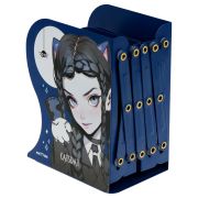 Подставка для книг MESHU «Catsday», металлическая, 3 отделения, раздвижная