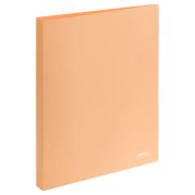Папка на 2 кольцах СТАММ «Акцент» А4, 25мм, 800мкм, пластик, персиковая