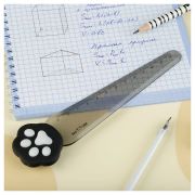 Линейка с топпером 12см MESHU «Paw», пластиковая, европодвес