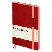 Ежедневник недатированный, B5, 136л., мягкий переплет, кожзам, BG «Personality. Red», красный, цветной срез, на резинке, карман