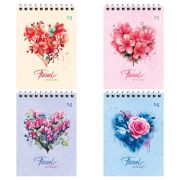 Блокнот А6 40л. на гребне BG «Floral notebook»