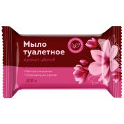 Мыло туалетное OfficeClean  «Аромат цветов», флоу-пак, 100г.