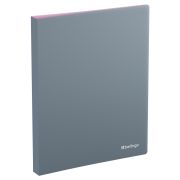 Папка на 4 кольцах Berlingo «Soft Touch Pro» A4, 25мм, 700мкм, D-кольца, с внутр. карманом, серая, внутр. лиловая, софт-тач