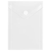 Папка-конверт на кнопке СТАММ А6 (105*148мм), 150мкм, пластик, прозрачная, бесцветная