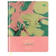Дневник 1-11 кл. 48л. (твердый) BG «Chaotic waves. Pink», иск. кожа, комбинирование материалов, тиснение фольгой, печать, ляссе