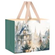 Пакет-коробка подарочный 27*20*13см MESHU «Christmas mood», фольга,  матовая ламинация