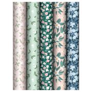 Упаковочная бумага глянц. 70*100см, MESHU «Meadow», 80 г/м2, ассорти, 5 дизайнов
