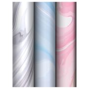 Упаковочная бумага глянц. 70*100см, MESHU «Marble», 80 г/м2, ассорти, 3 дизайна