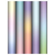 Упаковочная бумага глянц. 70*100см, MESHU «Gradient», 80 г/м2, ассорти, 5 дизайнов