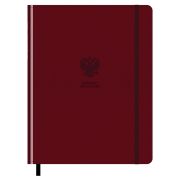 Дневник 1-11 кл. 48л. (твердый) BG «Орел. Бордовый», иск. кожа, блинтовое тиснение, ляссе, на резинке