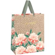 Пакет подарочный 33*42*12см MESHU «Flowers», фольга, крафт