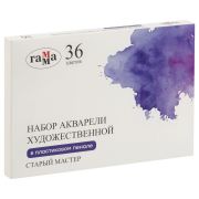 Акварель художественная Гамма «Старый Мастер», 36цв*2,6мл. пластик. Пенал