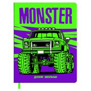 Дневник 1-11 кл. 48л. ЛАЙТ BG «Monster», иск. кожа, печать, ляссе